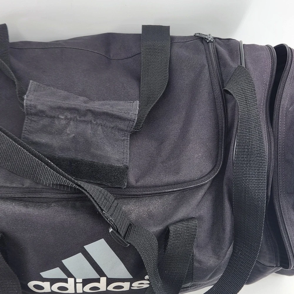 Adidas Black 24 inch Duffel Bag Large Logo Gym Travel‎ Sports Weekender Bag